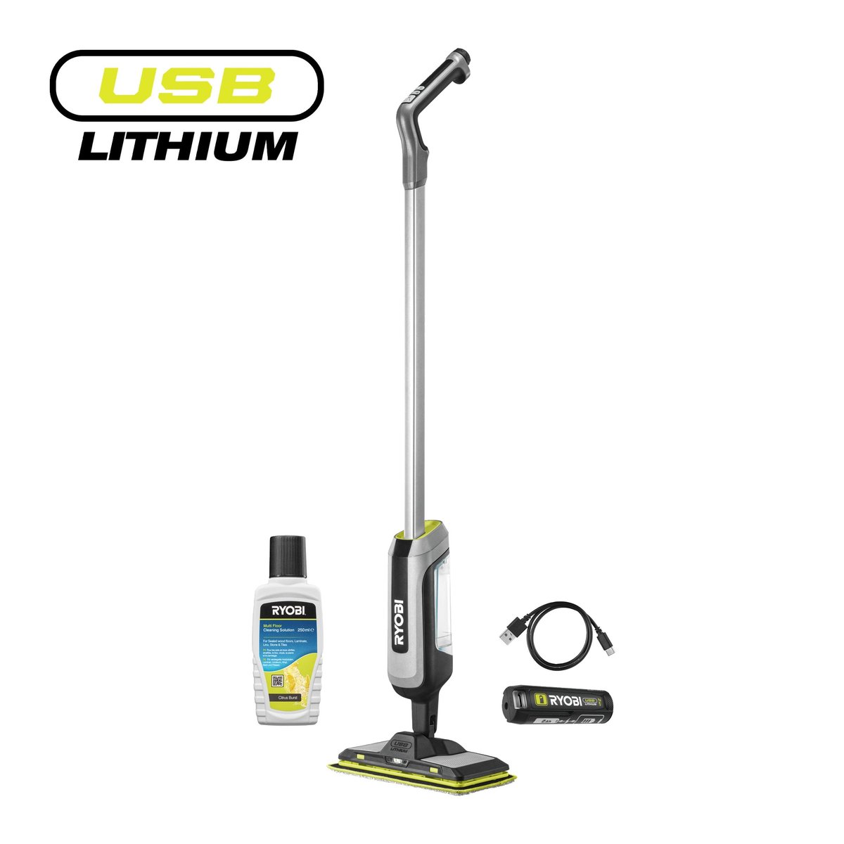 4V USB Lithium™ mop s rozprašovačem (1× 2,0 Ah)