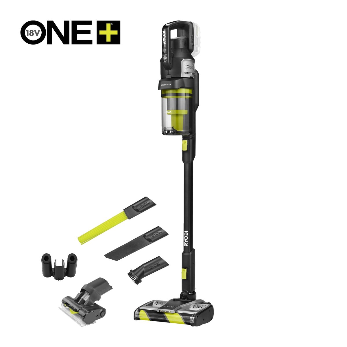 18V ONE+™ bezuhlíkový tyčový vysavač s technologií proti namotávání vlasů